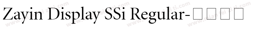 Zayin Display SSi Regular字体转换